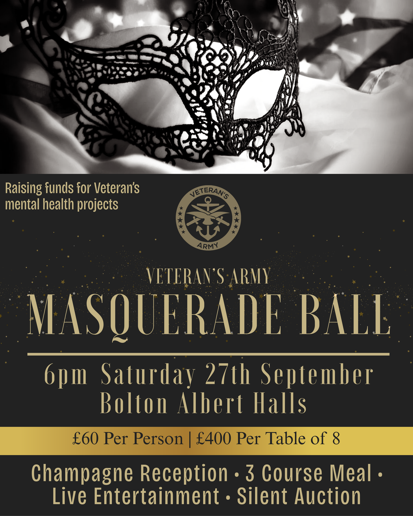 Veteran’s Army Masquerade Ball Table