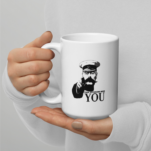 White glossy mug